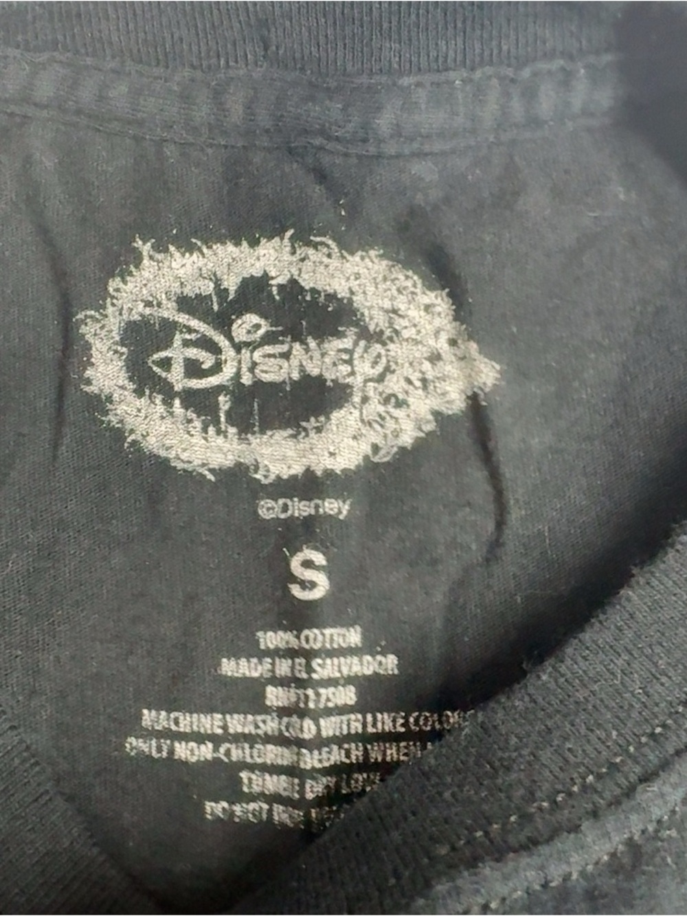 Disney Black Kingdom Hearts Graphic Tee with White Icons - Picture 4 of 4